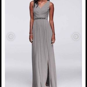 Silver bridesmaid dress